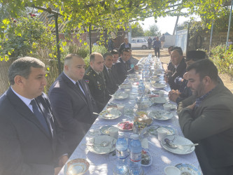 44 günlük Vətən müharibəsində şəhidlik zirvəsinə yüksəlmiş  mayor Mikayılov Azər Əmrah oğlunun və əsgər Həsənli Zərimxan Rafiq oğlunun ildönümü ilə əlaqədar  olaraq ailələri ziyarət edilib.